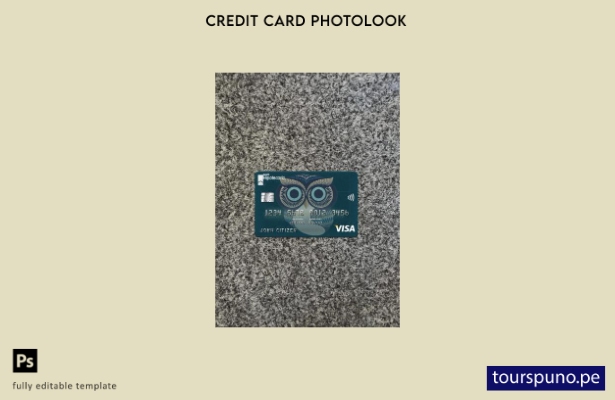 listo para imprimir plantilla frontal de tarjeta visa bancaria Hipotecario de Ar